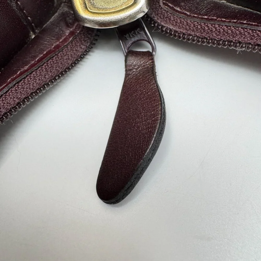 Franklin Quest Full Grain Aniline Leather Brown Planner Classic Sz 7 Ring Zipper